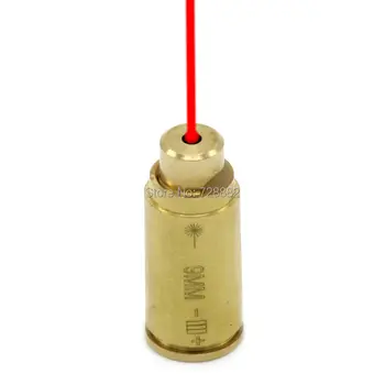 

Hunting 9MM Red Dot Laser Sight Laser CAL:9MM Bore Sighter Cartridge Brass Boresighter Rifle Scope Bullet Shaped