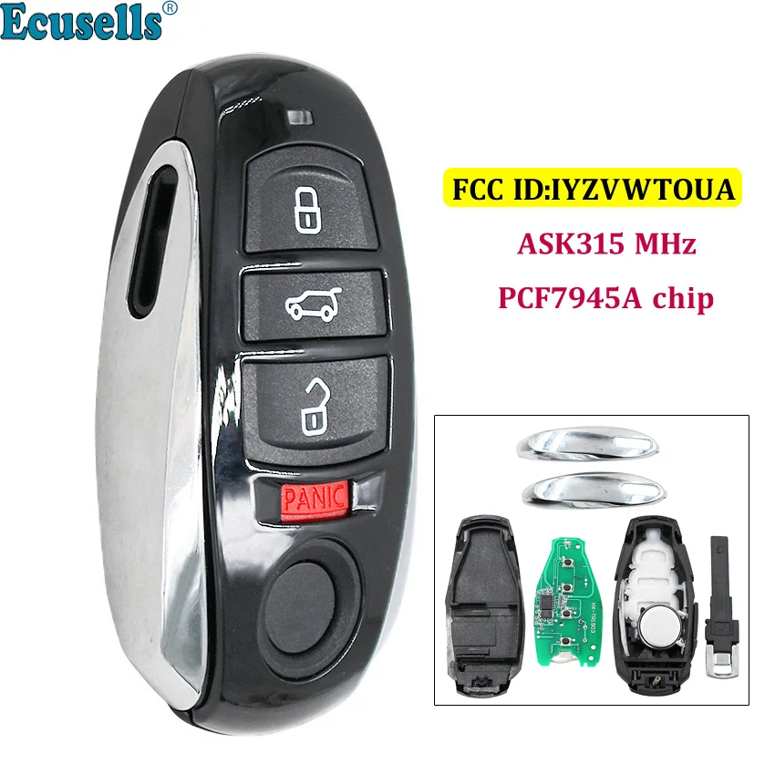 3+1/4 buttons ASK 315MHz semi-intelligent remote key PCF7945A-HITAG (VAG) chip for VW Volkswagen Touareg HU66 FCC ID:IYZVWTOUA
3+1/4 buttons ASK 315MHz semi-intelligent remote key PCF7945A-HITAG (VAG) chip for VW Volkswagen Touareg HU66 FCC ID:IYZVWTOUA