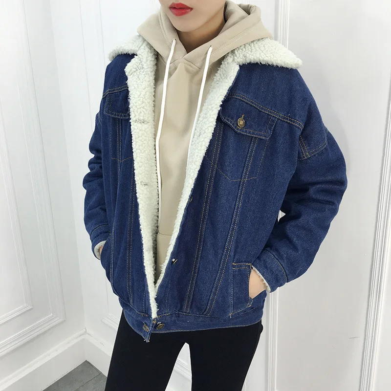 Fashion Women Denim Coat Pocket Long Sleeves Keep Warm Jeans Outwear Lady thickened Jacket a Generation of Fat Korean Version of
Fashion Women Denim Coat Pocket Long Sleeves Keep Warm Jeans Outwear Lady thickened Jacket a Generation of Fat Korean Version of