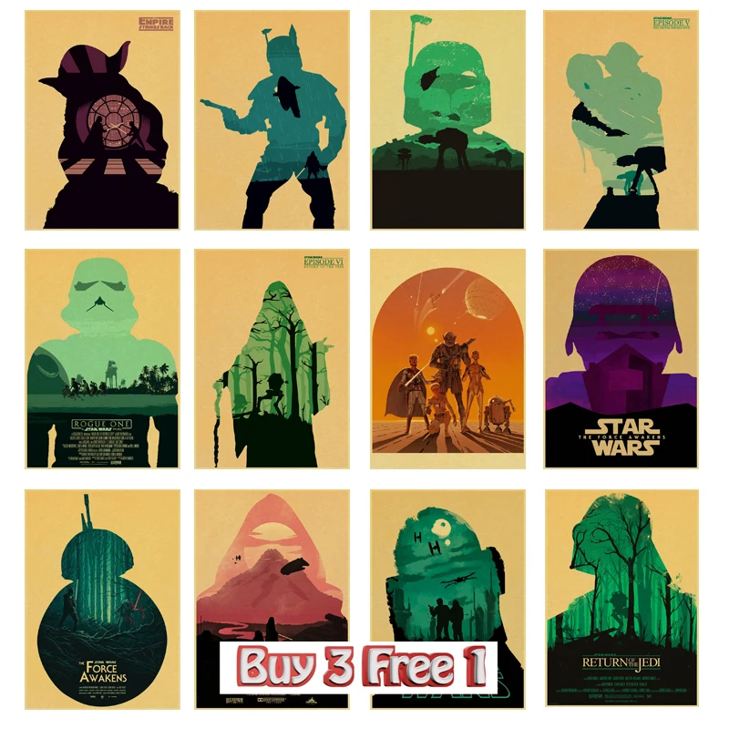 Star War Movie Poster Home Furnishing decoration Kraft Game Poster Drawing core Wall stickers Series 1
Star War Movie Poster Home Furnishing decoration Kraft Game Poster Drawing core Wall stickers Series 1