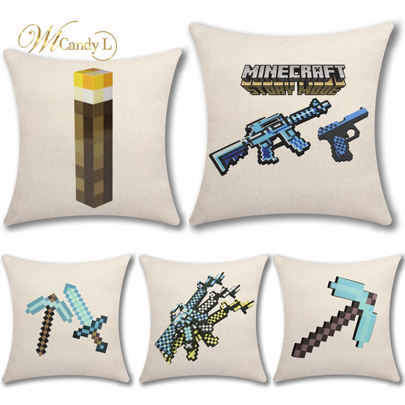 WL Candy L Minecraft Diamond Gold Sword Linen Cushion Cover 45*45 cm Decorative Printed for Car Sofa Home Throw Pillow Cover
WL Candy L Minecraft Diamond Gold Sword Linen Cushion Cover 45*45 cm Decorative Printed for Car Sofa Home Throw Pillow Cover