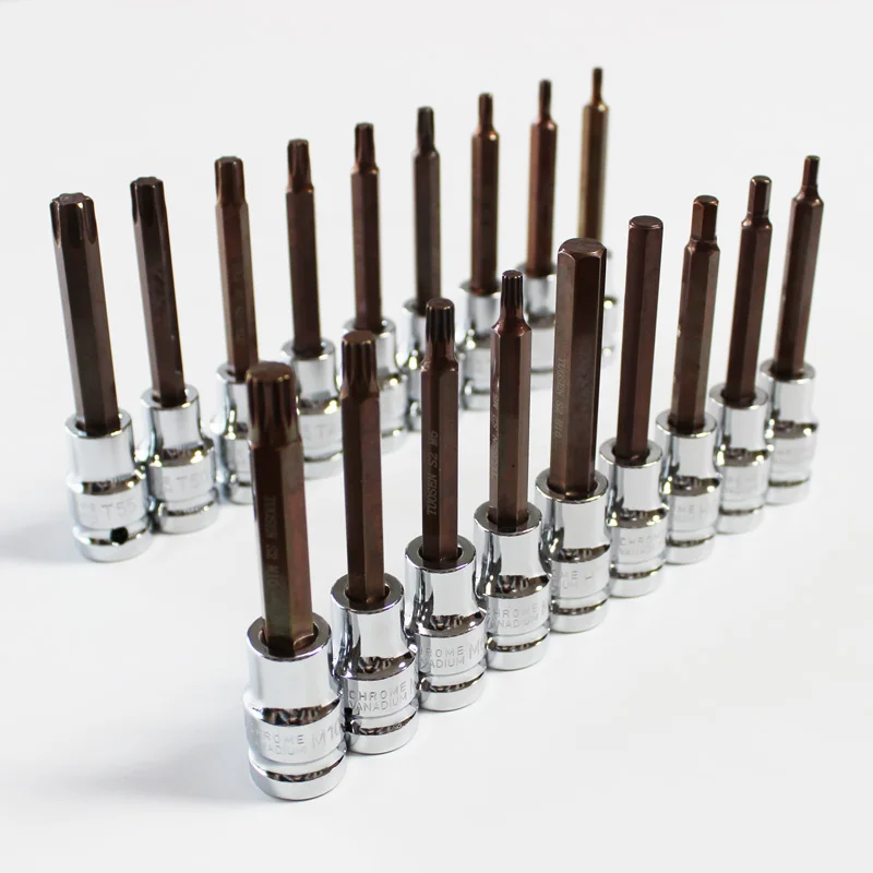 18pc Hex/Multi Tooth/Torx Star Bit Socket Garage Workshop Tool Set 1/2 inch Long Drive LBS-18
18pc Hex/Multi Tooth/Torx Star Bit Socket Garage Workshop Tool Set 1/2 inch Long Drive LBS-18