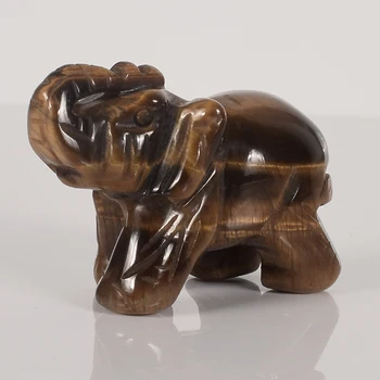 2 Inch tiger eye hand craft stone Elephant Figurines Carved Mini Animal Statue for Decor Chakra Healing crystal quartz feng shui
2 Inch tiger eye hand craft stone Elephant Figurines Carved Mini Animal Statue for Decor Chakra Healing crystal quartz feng shui