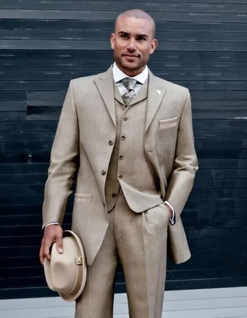 Handmade Khaki Men's Wedding Suits Classic Best Men Tuxedos Men's Dinner Party Wear Blazer With Pants (Jacket+Pants+Vest+Tie)
Handmade Khaki Men's Wedding Suits Classic Best Men Tuxedos Men's Dinner Party Wear Blazer With Pants (Jacket+Pants+Vest+Tie)