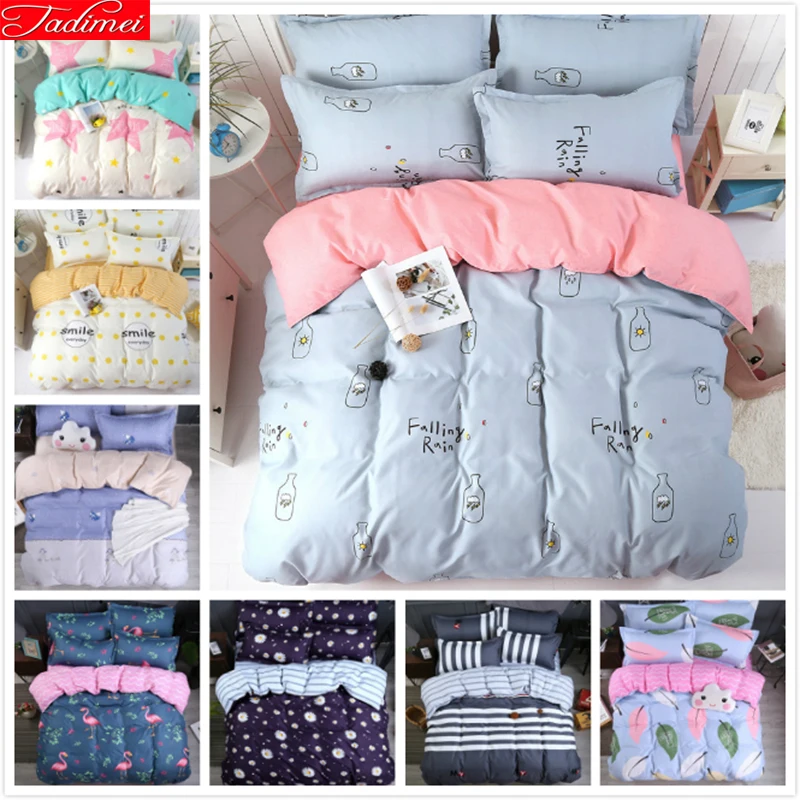 AB Side Duvet Cover 3/4 pcs pieces Bedding Set Cotton Bed Linens Single Full Double Queen King Size Quilt Comforter Pillow Case
AB Side Duvet Cover 3/4 pcs pieces Bedding Set Cotton Bed Linens Single Full Double Queen King Size Quilt Comforter Pillow Case