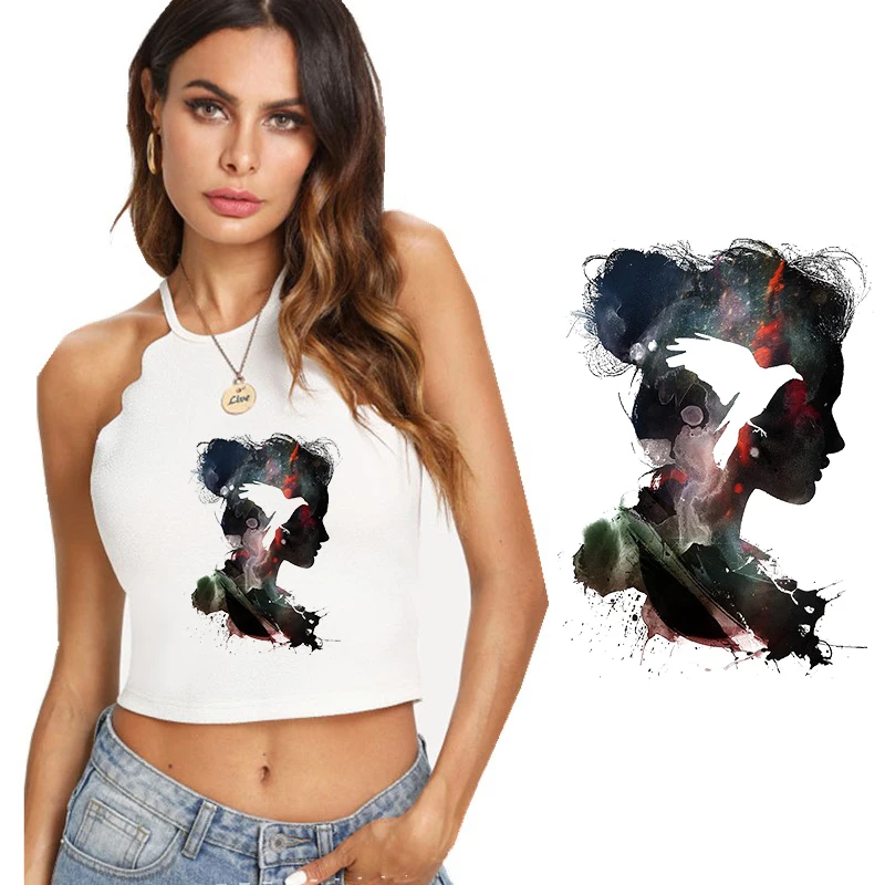 Side Face Girl Peace Dove Heat Transfer Printing Patch Sticker Iron On Transfer for Clothes Washable A-level Thermal Patches
Side Face Girl Peace Dove Heat Transfer Printing Patch Sticker Iron On Transfer for Clothes Washable A-level Thermal Patches