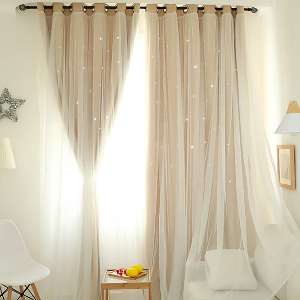 Starry Sky Sheer Curtain Tulle Window Treatment Voile Drape Valance Double-deck Modern Curtain For Living Room Bedroom
Starry Sky Sheer Curtain Tulle Window Treatment Voile Drape Valance Double-deck Modern Curtain For Living Room Bedroom