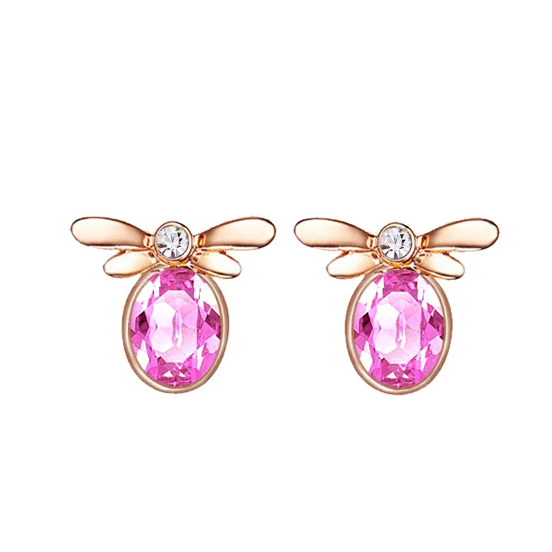 Funny Earrings Metal Earrings Pink Blue Small Bee Animal Stud 2019 Fashion Trendy Women Cute Korean Rhinestone Shiny Jewelry
Funny Earrings Metal Earrings Pink Blue Small Bee Animal Stud 2019 Fashion Trendy Women Cute Korean Rhinestone Shiny Jewelry