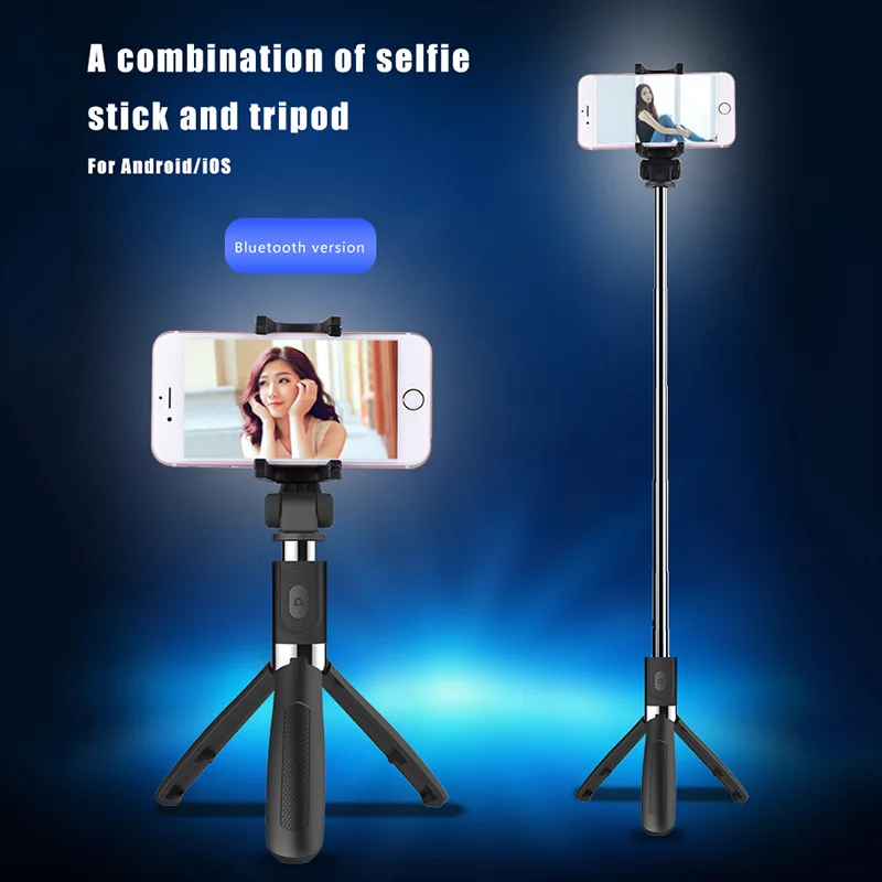 

Mobile Phone Holder Standing Taking Photo Bluetooth Tripod 360 Degree Rotating Portable For Mobile Phone Android iOS