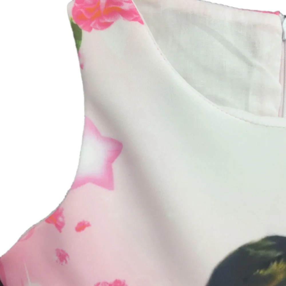4 Bibihou 2017 designer kids Girls Clothing Dresses Printing Moana Teenagers Dress Summer Sleeveless Christmas Carnival Costumes