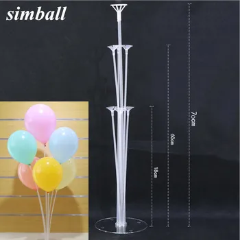 

1Set/2Set Balloons Column Stand 70cm Clear Plastic Balloon Stick With Frame Base Wedding Party Decoration Kids Gift For Birthday