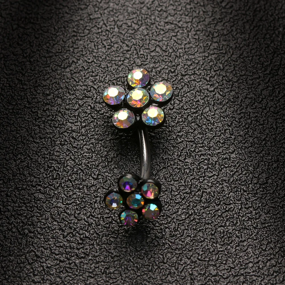 1 PC New Fashion Crystal Double Flowers Navel Ring Belly Button Rings Dangle Body Piercing Jewelry Summer Beach Wear Nice Gift
1 PC New Fashion Crystal Double Flowers Navel Ring Belly Button Rings Dangle Body Piercing Jewelry Summer Beach Wear Nice Gift
