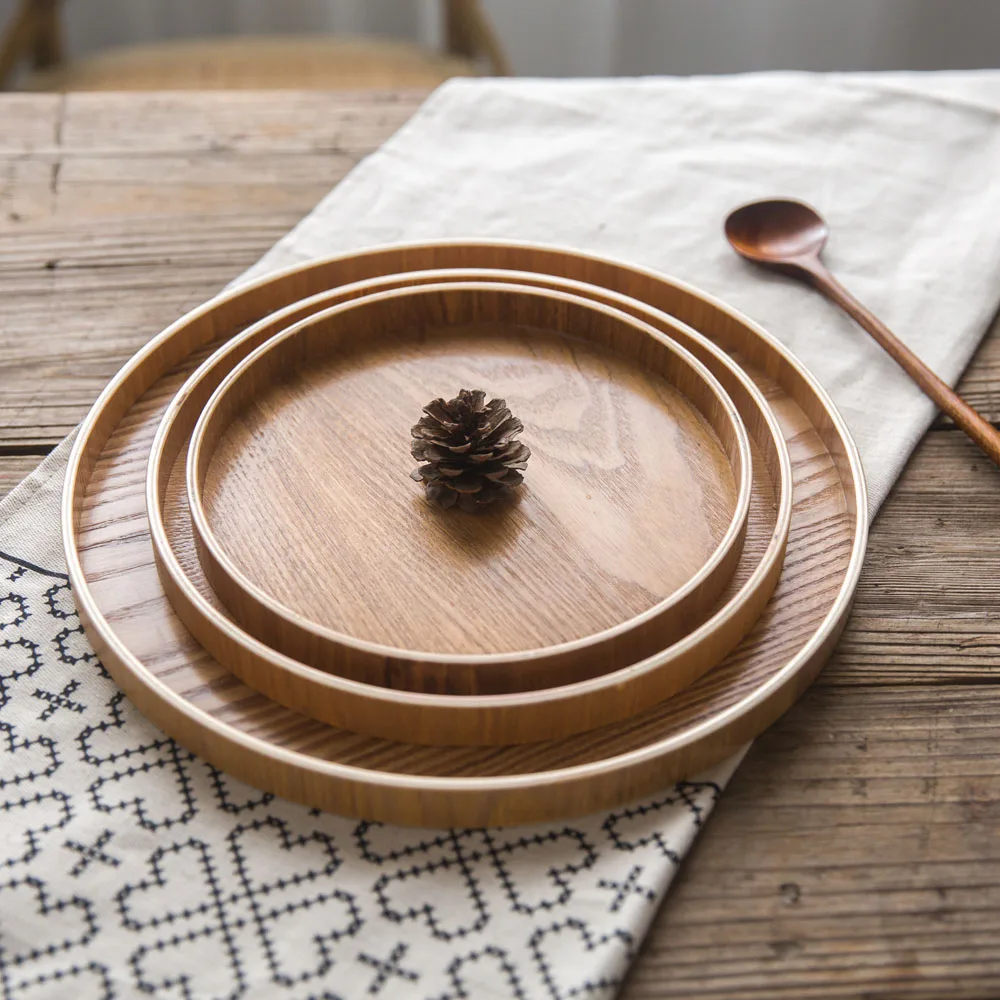 Retro Round DIY Handcraft Wood Dish Coffee Tea Fruit Tray Wooden Plate Serving Dish Storage Round Shape 21CM/24CM/30CM 3 Size
Retro Round DIY Handcraft Wood Dish Coffee Tea Fruit Tray Wooden Plate Serving Dish Storage Round Shape 21CM/24CM/30CM 3 Size