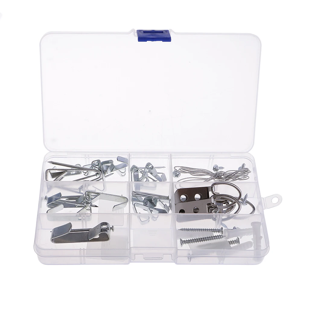 57pcs Picture Hanging Kit Heavy Duty Metal Hardware, Wall Mounting Hooks D-Ring, Wire, Screw, Anchors for Frames, Art, Mirror
57pcs Picture Hanging Kit Heavy Duty Metal Hardware, Wall Mounting Hooks D-Ring, Wire, Screw, Anchors for Frames, Art, Mirror