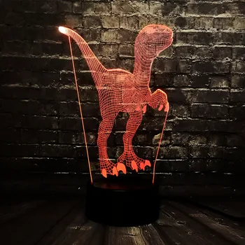 Creative Lava 3D Dinosaur Velociraptor Illusion 7 Color Change LED Decor Baby Sleep Desk Mood Night Lamp Friend Children lamp
Creative Lava 3D Dinosaur Velociraptor Illusion 7 Color Change LED Decor Baby Sleep Desk Mood Night Lamp Friend Children lamp