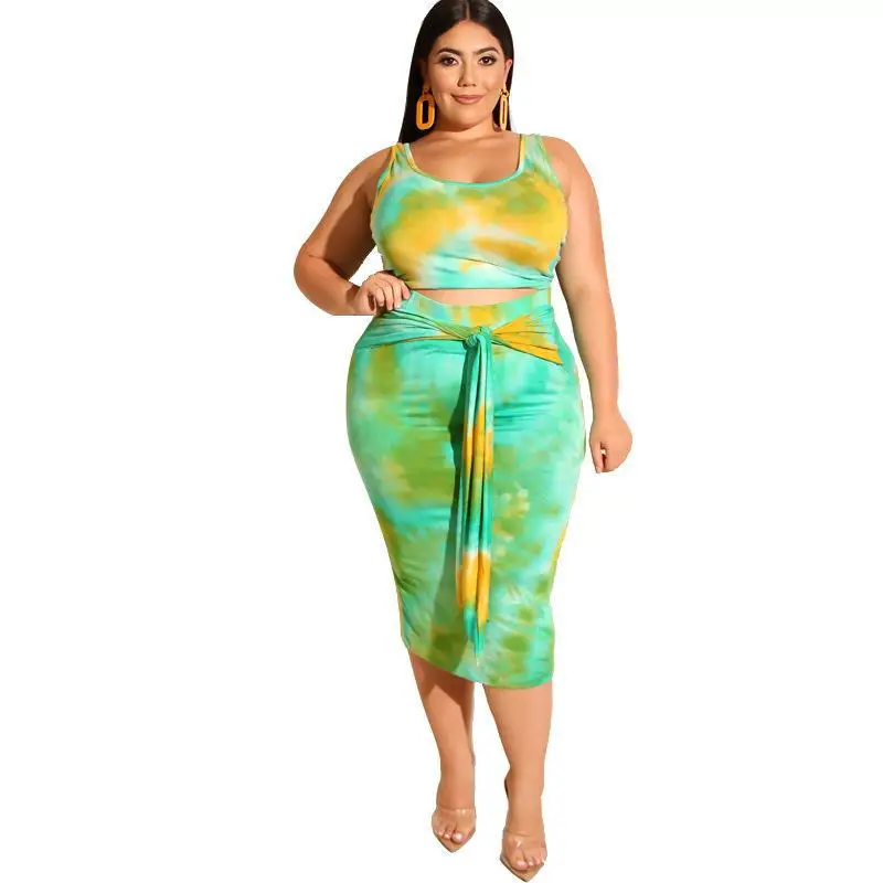 Women Set Tie-dyed Printed Suit Summer Skinny Bandage Casual Suit Plus Size Women 2 Pcs Set Women Skirt Sets Vacation Outfits
Women Set Tie-dyed Printed Suit Summer Skinny Bandage Casual Suit Plus Size Women 2 Pcs Set Women Skirt Sets Vacation Outfits