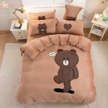 Cartoon Bear Panda Rabbit Cat Embroidery Warm Fleece Flannel Child Bedding set Duvet Cover Bed Linen Fitted Sheet Pillowcases
Cartoon Bear Panda Rabbit Cat Embroidery Warm Fleece Flannel Child Bedding set Duvet Cover Bed Linen Fitted Sheet Pillowcases