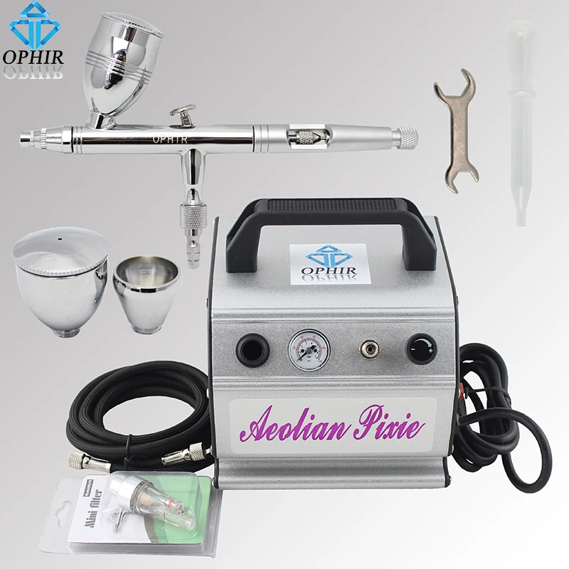 OPHIR 0.3mm Dual Action Airbrush Kit with Air Compressor Gravity Paint Gun for Hobby Body Paint Cake Decoration _AC088+006
OPHIR 0.3mm Dual Action Airbrush Kit with Air Compressor Gravity Paint Gun for Hobby Body Paint Cake Decoration _AC088+006