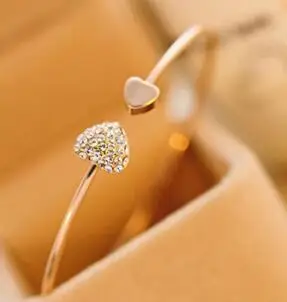 2019 Hot New Fashion Adjustable Crystal Double Heart Bow Bilezik Cuff Opening Bracelet For Women Jewelry Gift Mujer Pulseras
2019 Hot New Fashion Adjustable Crystal Double Heart Bow Bilezik Cuff Opening Bracelet For Women Jewelry Gift Mujer Pulseras