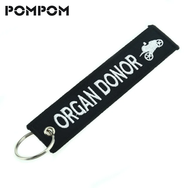 Fashion Brand Key Tag Organ Donor Keychain for Motorcycles Organ Donor Embroidery Key Ring Holder The Key to Happiness Key Fobs
Fashion Brand Key Tag Organ Donor Keychain for Motorcycles Organ Donor Embroidery Key Ring Holder The Key to Happiness Key Fobs