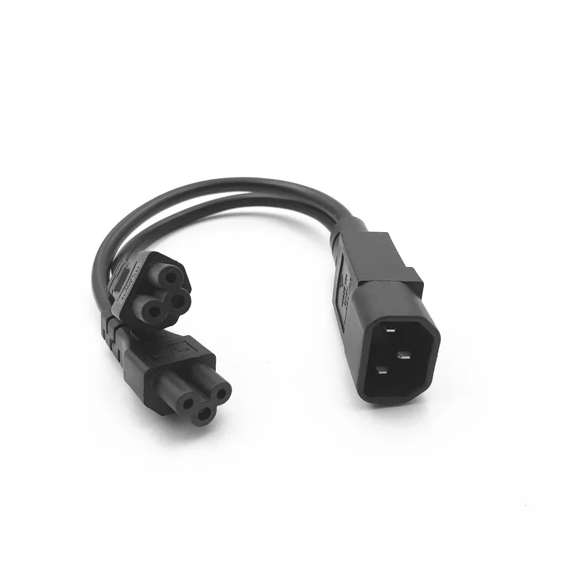 Power Y Type Splitter Adapter Cable Single IEC 320 C14 Male to Dual C5 Female Short Cord for Computer host display 0.32M
Power Y Type Splitter Adapter Cable Single IEC 320 C14 Male to Dual C5 Female Short Cord for Computer host display 0.32M