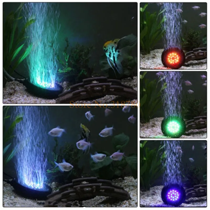 

1Pc AC110-240V Aquarium Air Bubble Stones Disk Fish Tank Air Pump Aerator Hydroponic LED Light Oxygen Bubbles Stone Accessories