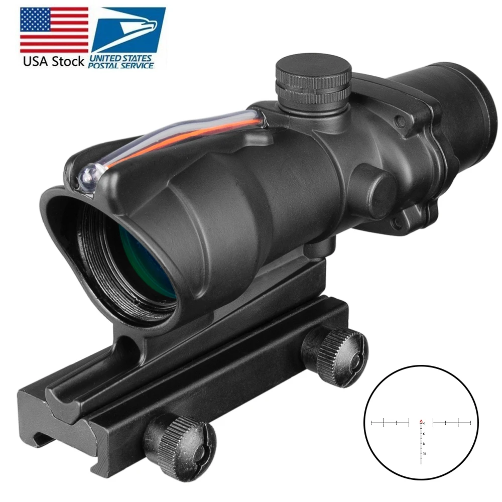 ACOG 4X32 Hunting Riflescope Real Fiber Optics Red Dot Illuminated Chevron Etched Reticle Tactical Optical Sight
ACOG 4X32 Hunting Riflescope Real Fiber Optics Red Dot Illuminated Chevron Etched Reticle Tactical Optical Sight