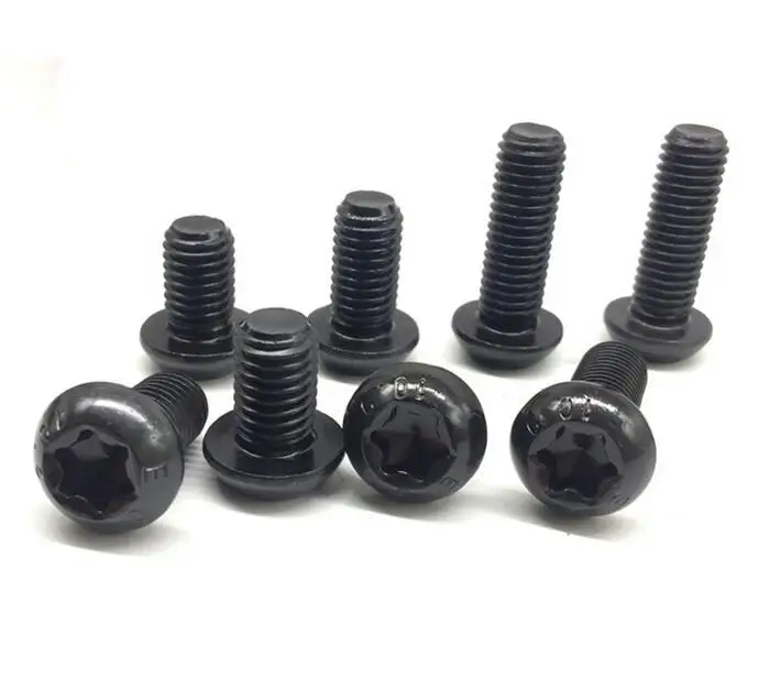 10pcs/lot GB2672 M5 M6 5mm 6mm Six Lobe Torx Pan Round Head Screw 10.9 High Tensile Black 10-30mm Length
10pcs/lot GB2672 M5 M6 5mm 6mm Six Lobe Torx Pan Round Head Screw 10.9 High Tensile Black 10-30mm Length