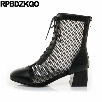 cutout cut out short beige lace up black fashion sandals ankle square toe mesh shoes summer women boots medium heel chunky 2018
cutout cut out short beige lace up black fashion sandals ankle square toe mesh shoes summer women boots medium heel chunky 2018