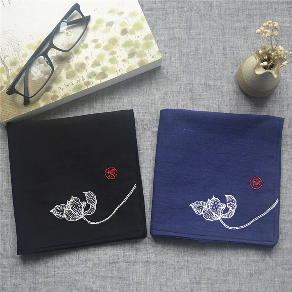 2018 Ancient Chinese Style Men's Cotton and Linen Handkerchief Gifts Lotus Zen Embroidery Flower Sweat-absorbent Handkerchief
2018 Ancient Chinese Style Men's Cotton and Linen Handkerchief Gifts Lotus Zen Embroidery Flower Sweat-absorbent Handkerchief