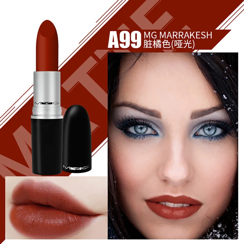 Top Quality Nude Lipstick Matte Lipstick Metal Tube Waterproof Long-lasting Lips Diva Chili angel kinda sexy please me Lipstick
Top Quality Nude Lipstick Matte Lipstick Metal Tube Waterproof Long-lasting Lips Diva Chili angel kinda sexy please me Lipstick