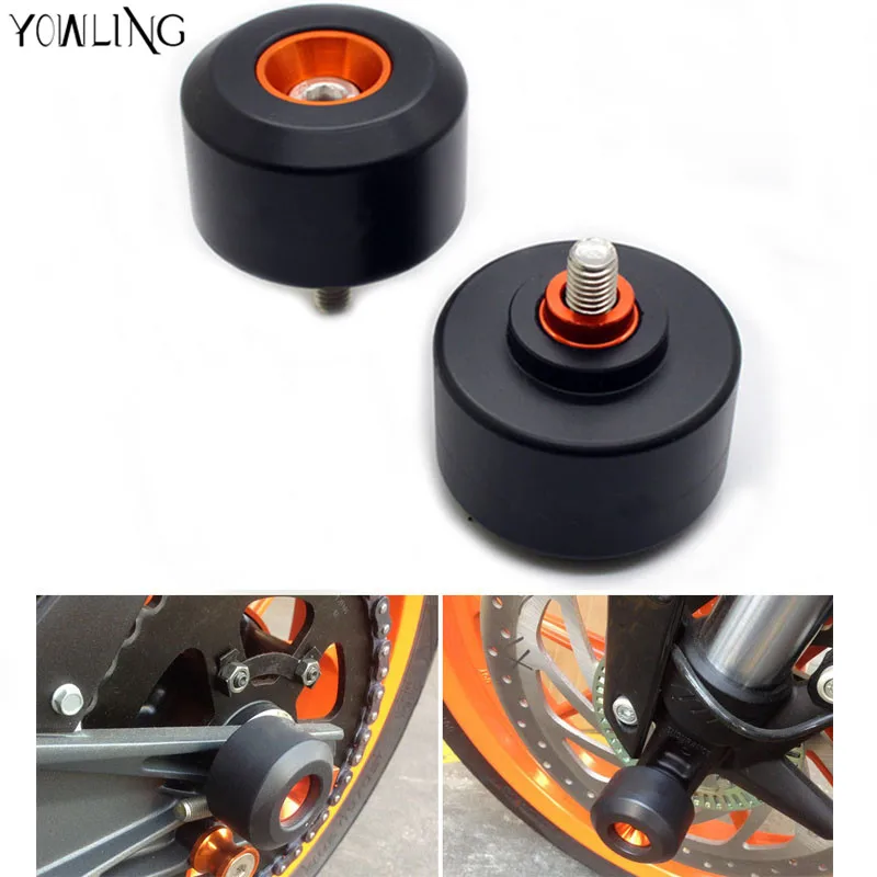 Front Rear Motorcycle Fork Frame Wheel Sliding Crash Pads Falling Protection for  125  200 390  200 390