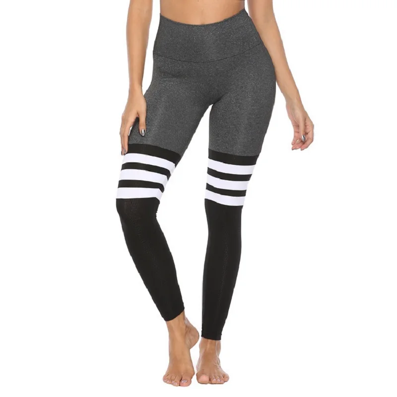 Women Yoga Pants Stripe Patchwork Fitness Leggings Sport Tights Anti-sweat High Waist Gym Athletic Girl Workout Yoga Leggings 
Women Yoga Pants Stripe Patchwork Fitness Leggings Sport Tights Anti-sweat High Waist Gym Athletic Girl Workout Yoga Leggings