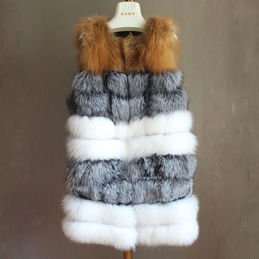 Full Pelt Real Fur Coat Women Patchwork Red Silver Fox Vest Gilet Striped Slim Long Thick Coats Sleeveless Vests Removable Hot
Full Pelt Real Fur Coat Women Patchwork Red Silver Fox Vest Gilet Striped Slim Long Thick Coats Sleeveless Vests Removable Hot