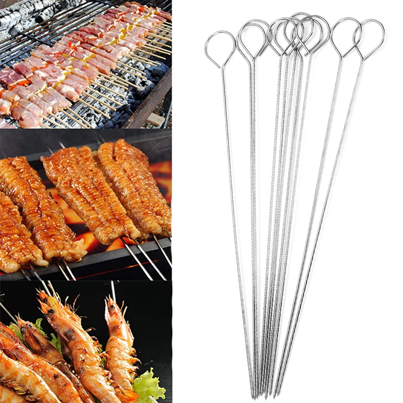 5/10Pcs Meat Goose Stainless Steel BBQ Needle Round Roast Skewers Stick Barbeque Skewers Kitchen Utensils Outdoor Camping Picnic
5/10Pcs Meat Goose Stainless Steel BBQ Needle Round Roast Skewers Stick Barbeque Skewers Kitchen Utensils Outdoor Camping Picnic