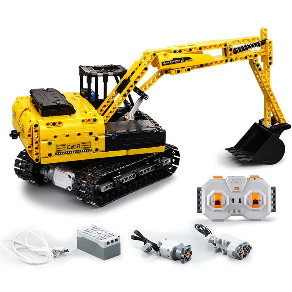 CADA RC Excavator Compatible With Legoing Technic Truck Building Blocks Boys Birthday Gift Remote Controrlled Toys For Children
CADA RC Excavator Compatible With Legoing Technic Truck Building Blocks Boys Birthday Gift Remote Controrlled Toys For Children