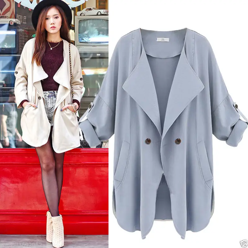 New spring autumn fashion Casual women's cotton blend Trench Coat long Outerwear loose clothes for lady good quality
New spring autumn fashion Casual women's cotton blend Trench Coat long Outerwear loose clothes for lady good quality