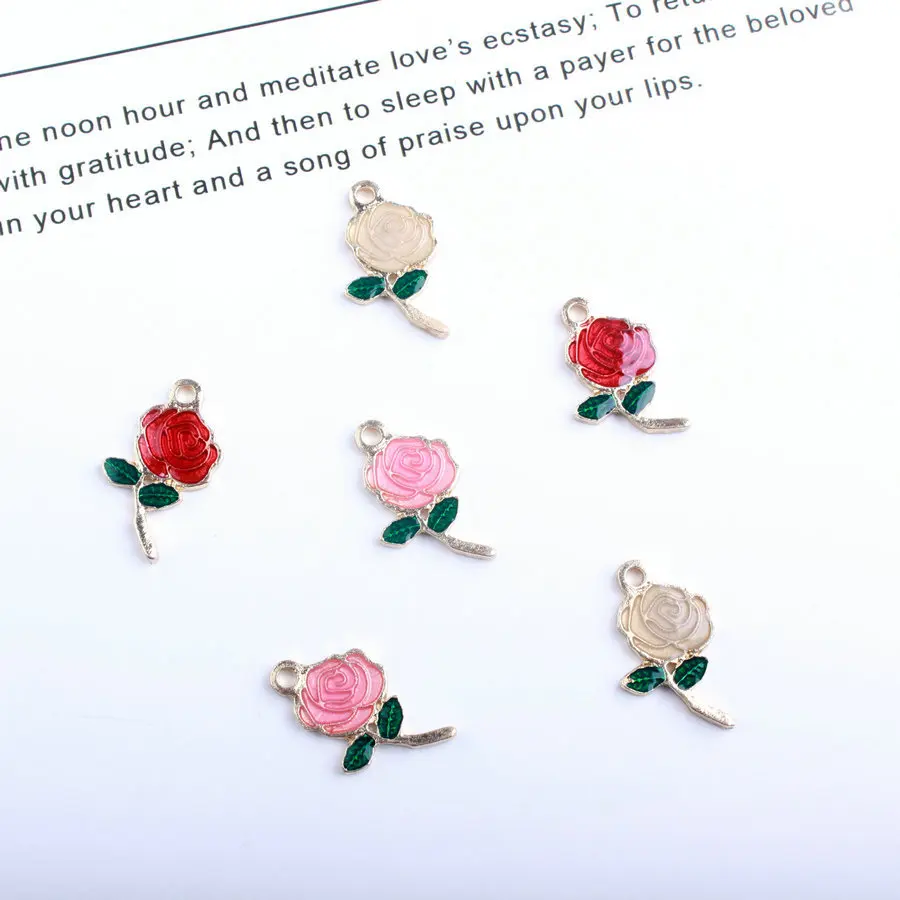 5pcs/lot High Quality Alloy Dripping Oil Charms Flowers Flat Rose Charm Bracelet Necklace Pendant DIY Jewelry Accessories 20mm
5pcs/lot High Quality Alloy Dripping Oil Charms Flowers Flat Rose Charm Bracelet Necklace Pendant DIY Jewelry Accessories 20mm