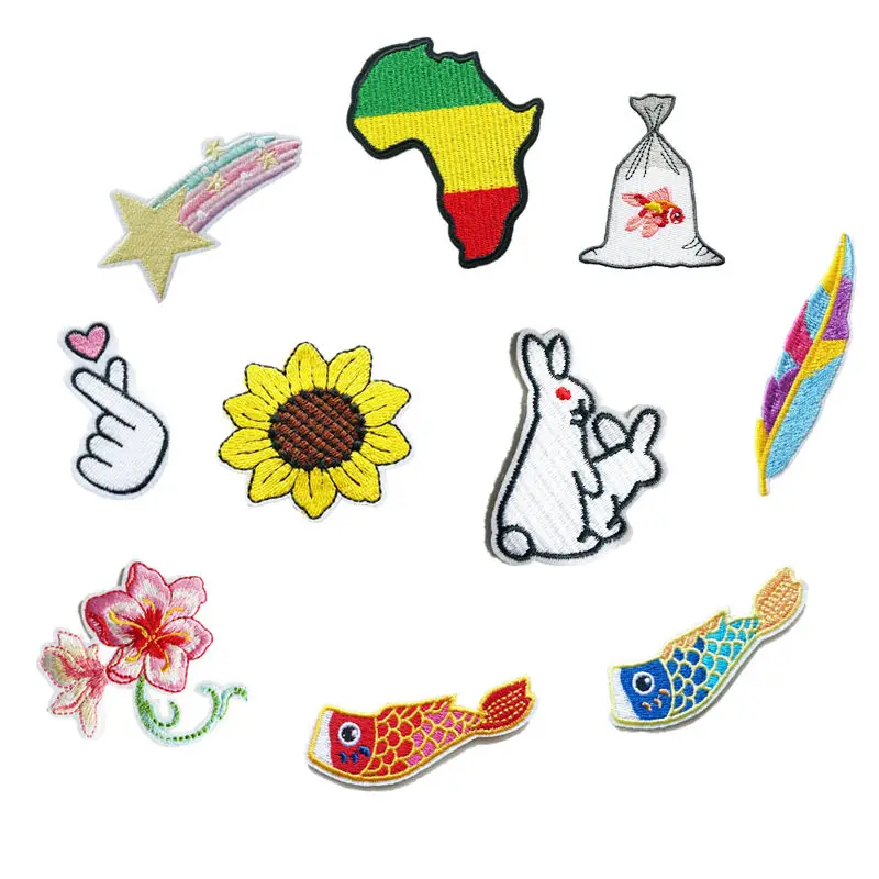 Embroidered Patches Sew Iron On Sunflower Rabbit Feather Fish Flag Badges For Bag Jeans Hat T Shirt DIY Appliques Craft Decor
Embroidered Patches Sew Iron On Sunflower Rabbit Feather Fish Flag Badges For Bag Jeans Hat T Shirt DIY Appliques Craft Decor