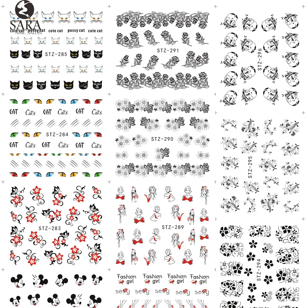 Sara Nail Salon 1Sheet Black Nail Stickers Lace Flower Designs Water Transfer Nail Tips Decals Sexy Decor Accessories STZ280-309 Sara Nail Salon 1Sheet Black Nail Stickers Lace Flower Designs Water Transfer Nail Tips Decals Sexy Decor Accessories STZ280-309<br><br>Aliexpress