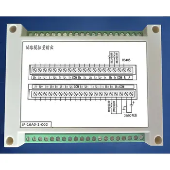 16AO 16-channel analog output module 4-20mA 0-10V output Modbus protocol industrial control support 4-20mA 0-5V 0-10V
16AO 16-channel analog output module 4-20mA 0-10V output Modbus protocol industrial control support 4-20mA 0-5V 0-10V