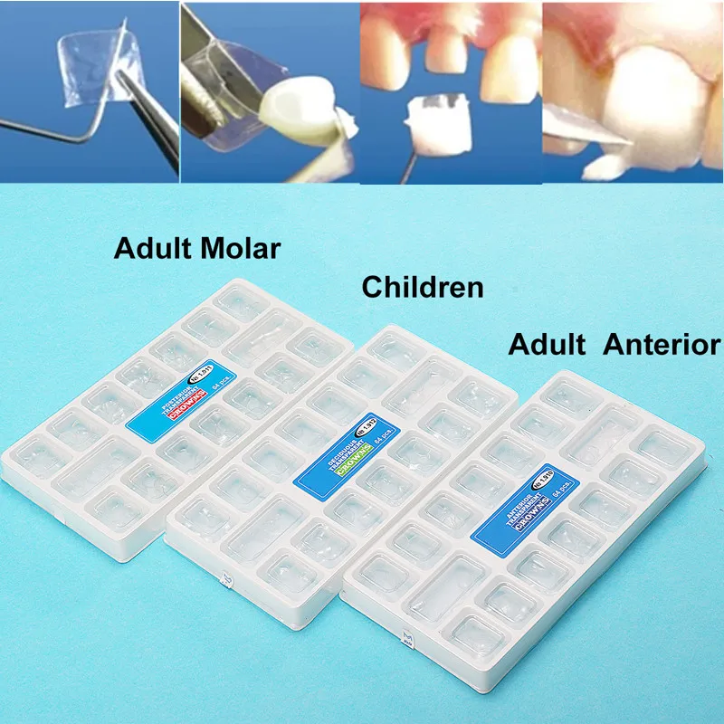 64pcs/box Transparent Deciduous Crowns Anterior/Molar Adult/Children Temporary Preformed Tooth Dental Resin Pre-crown Material 
64pcs/box Transparent Deciduous Crowns Anterior/Molar Adult/Children Temporary Preformed Tooth Dental Resin Pre-crown Material