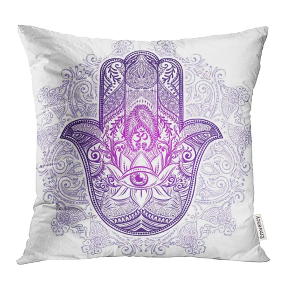 3D наволочки чехол s Ornate Amulet Hamsa рука Фатима этнический распространенный в Индии