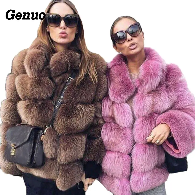Genuo Thick Warm Winter Faux Fur Coat Women Faux Fox Fur Jacket Autumn Fashion Casual Outerwear Plus Size Fur Overcoat 2018
Genuo Thick Warm Winter Faux Fur Coat Women Faux Fox Fur Jacket Autumn Fashion Casual Outerwear Plus Size Fur Overcoat 2018