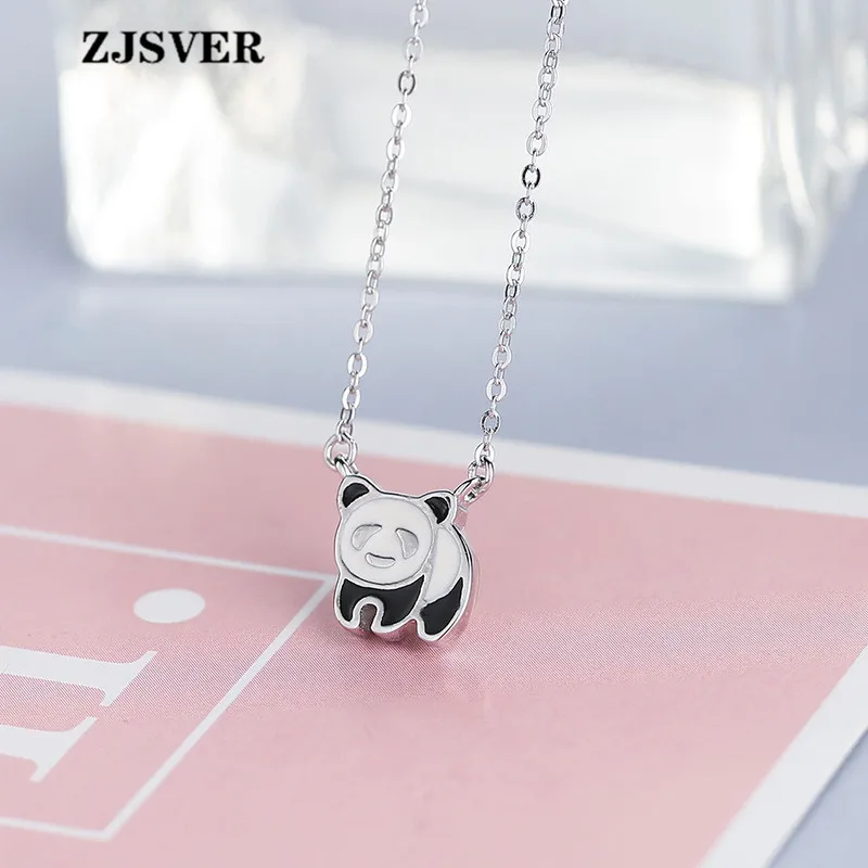 ZJSVER Fine Jewelry 925 Sterling Silver Necklace Simple Cute Panda Pendant Fashion Silver Chokers Chain Women Necklace
ZJSVER Fine Jewelry 925 Sterling Silver Necklace Simple Cute Panda Pendant Fashion Silver Chokers Chain Women Necklace