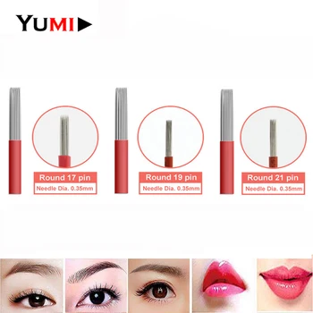 50PCS/lot Disposable Red Round 17 19 21 Pin Shading Tattoo Needles Blades For 3D Microblading Eyebrow Lip Permanent Makeup Pen 
50PCS/lot Disposable Red Round 17 19 21 Pin Shading Tattoo Needles Blades For 3D Microblading Eyebrow Lip Permanent Makeup Pen