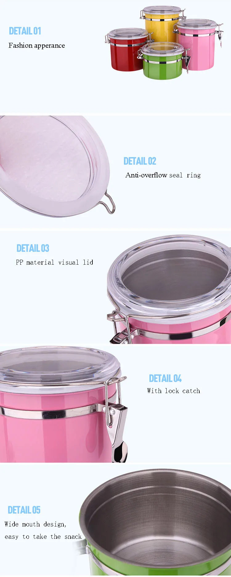 Storage jar stainless steel