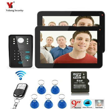 Yobang Security 9" Color Record Screen Video Intercom Door Phone Kit + RFID Access Doorbell Camera with Wireless Remote Control
Yobang Security 9" Color Record Screen Video Intercom Door Phone Kit + RFID Access Doorbell Camera with Wireless Remote Control