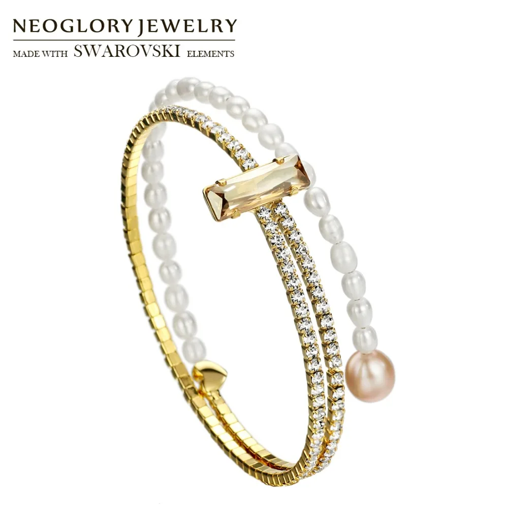 Neoglory Austria Crystal & Zircon & Freshwater Pearl Bangle Elegant Trendy Lady Bracelet For Party Dress Classic Daily Gift
Neoglory Austria Crystal & Zircon & Freshwater Pearl Bangle Elegant Trendy Lady Bracelet For Party Dress Classic Daily Gift