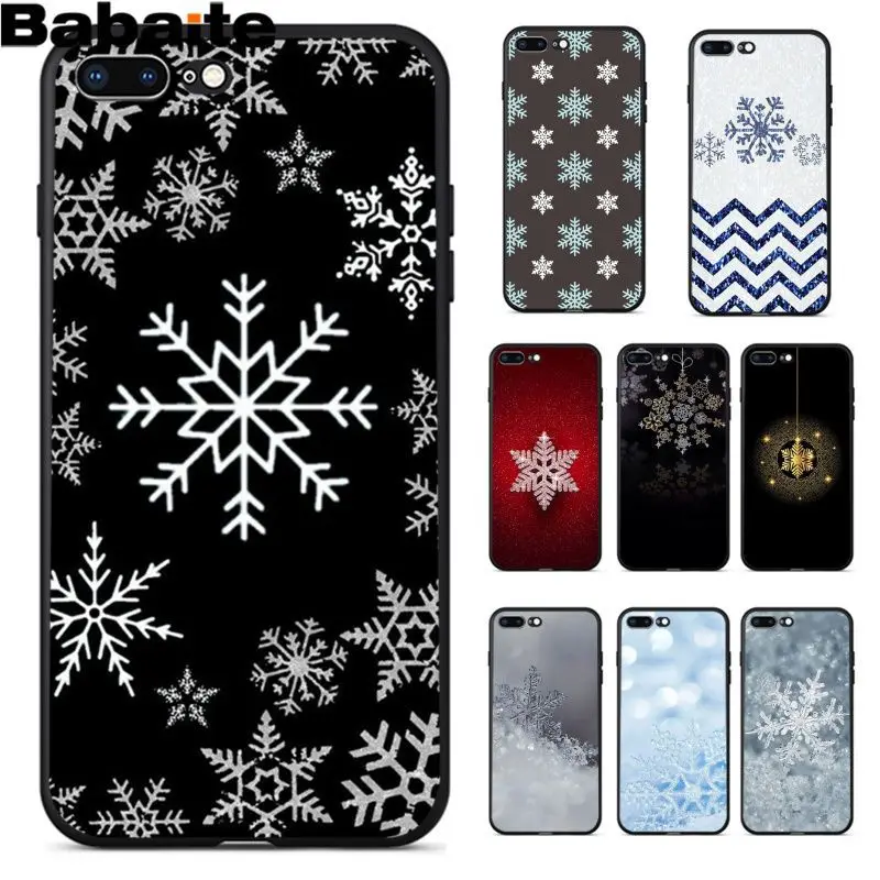 Babaite Beautiful snowflake Black TPU Soft Rubber Phone Cover for iPhone 8 7 6 6S Plus 5 5S SE XR X XS MAX Coque Shell
Babaite Beautiful snowflake Black TPU Soft Rubber Phone Cover for iPhone 8 7 6 6S Plus 5 5S SE XR X XS MAX Coque Shell